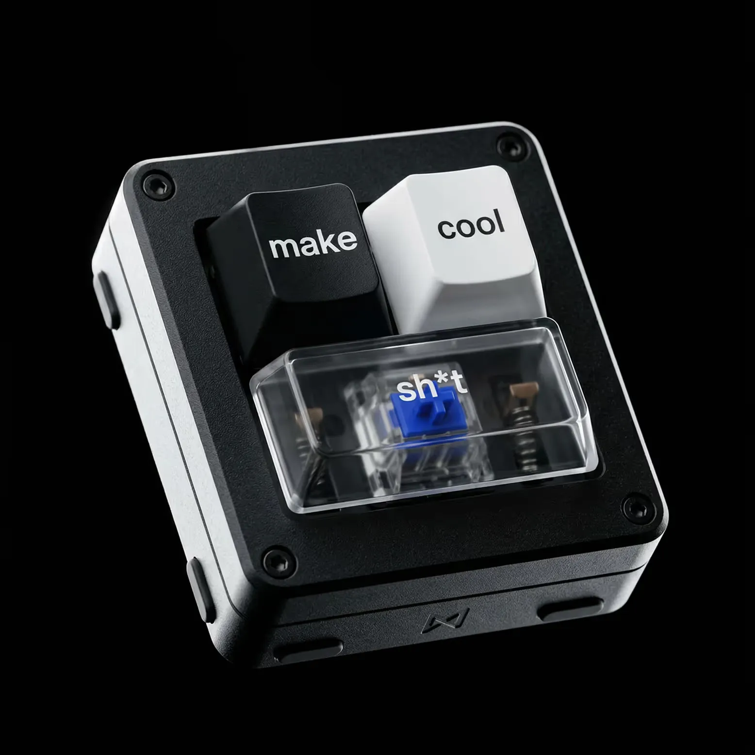 Mechanical keyboard switch tester with keys reading make and cool