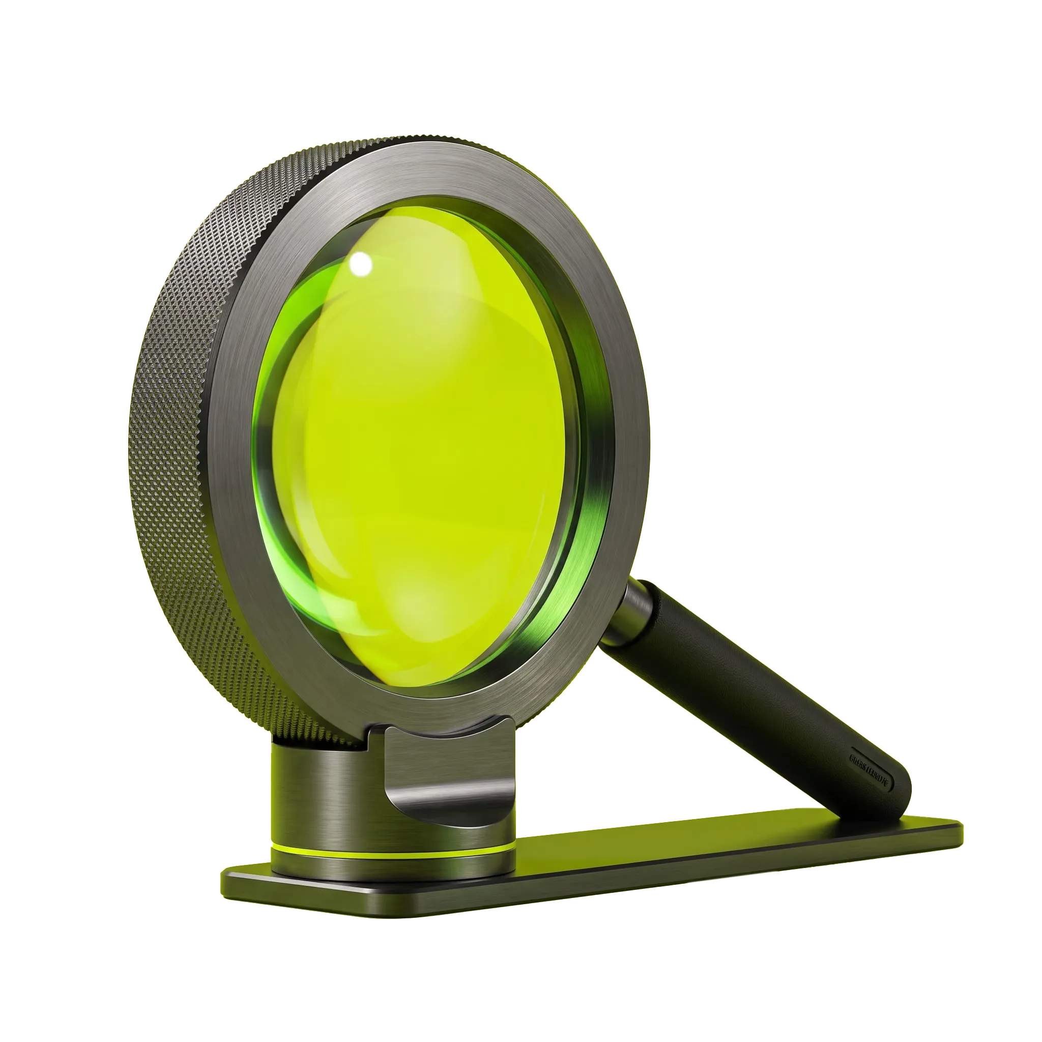 A magnifying glass on a stand